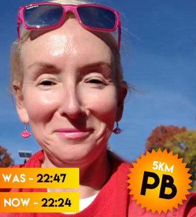 Angela Sutheran Running Personal Best